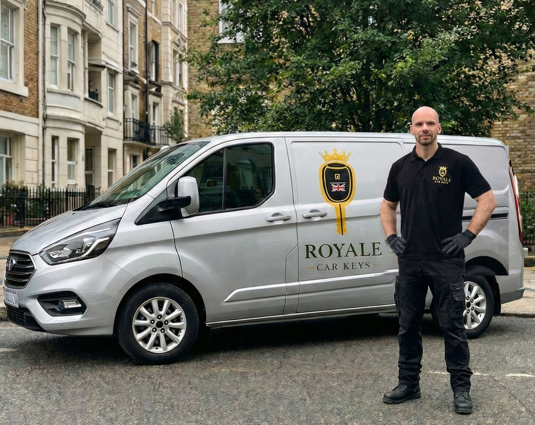 Royale Car Keys mobile auto locksmith repairing a car ignition barrel on-site in the DA postcode area