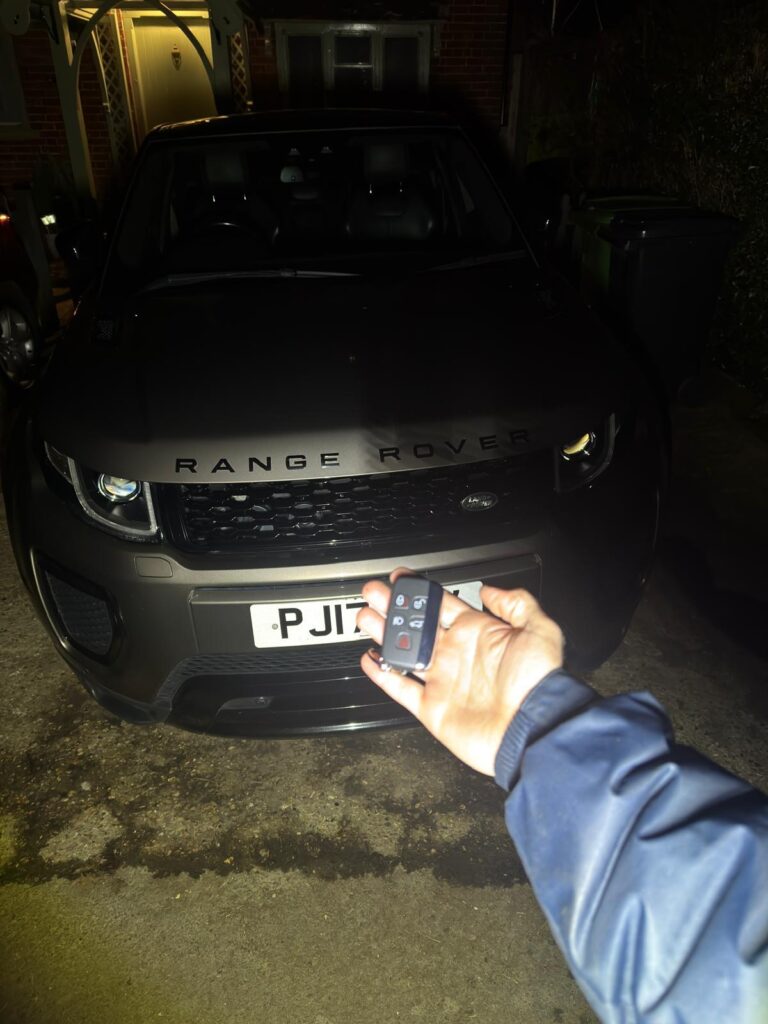 Locksmith job performed on a Range Rover at Pembury Road (A264), near Dunorlan Park