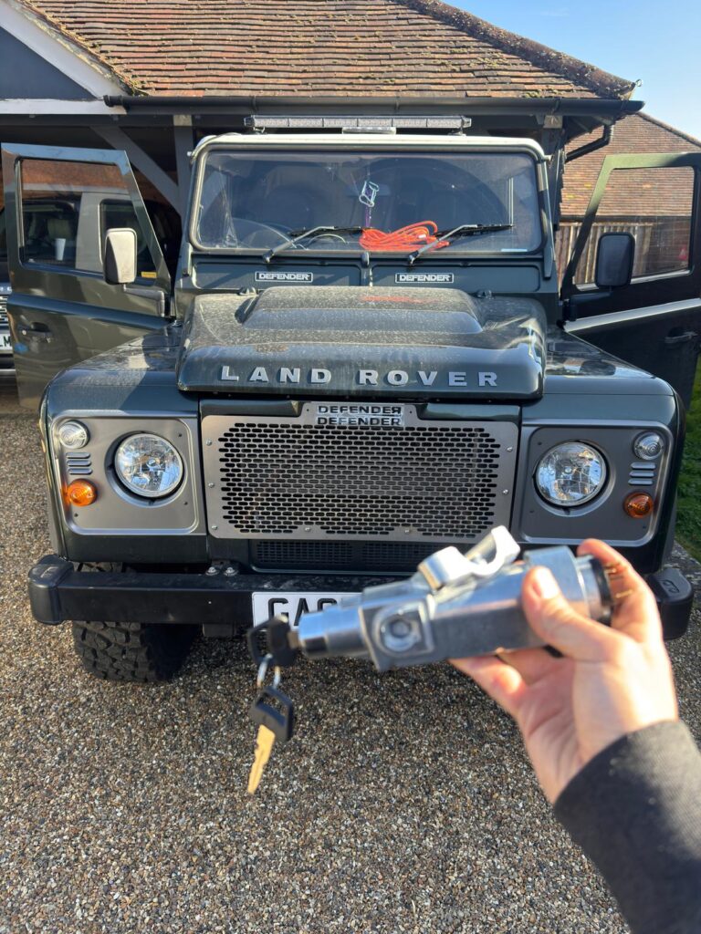 Royale Car Keys technician replacing an ignition barrel on a Land Rover off the A26, Tunbridge Wells